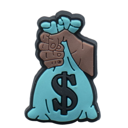 Money series bit coin USD crocs sticker/charm/jibbitz/gibit