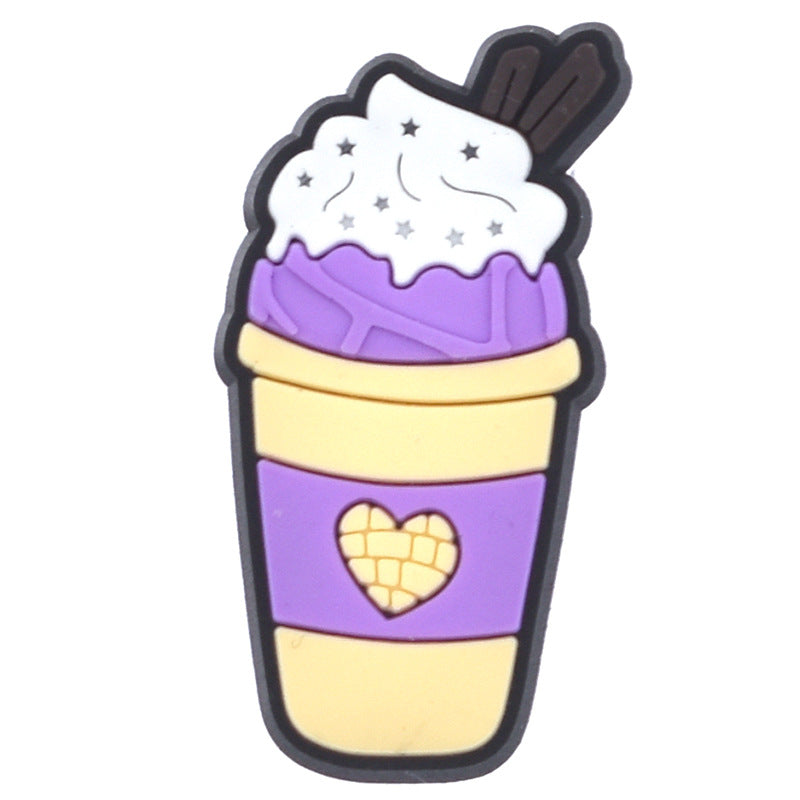 Milktea/drinks/icecream/bubbletea crocs sticker/charm/jibbitz/gibit