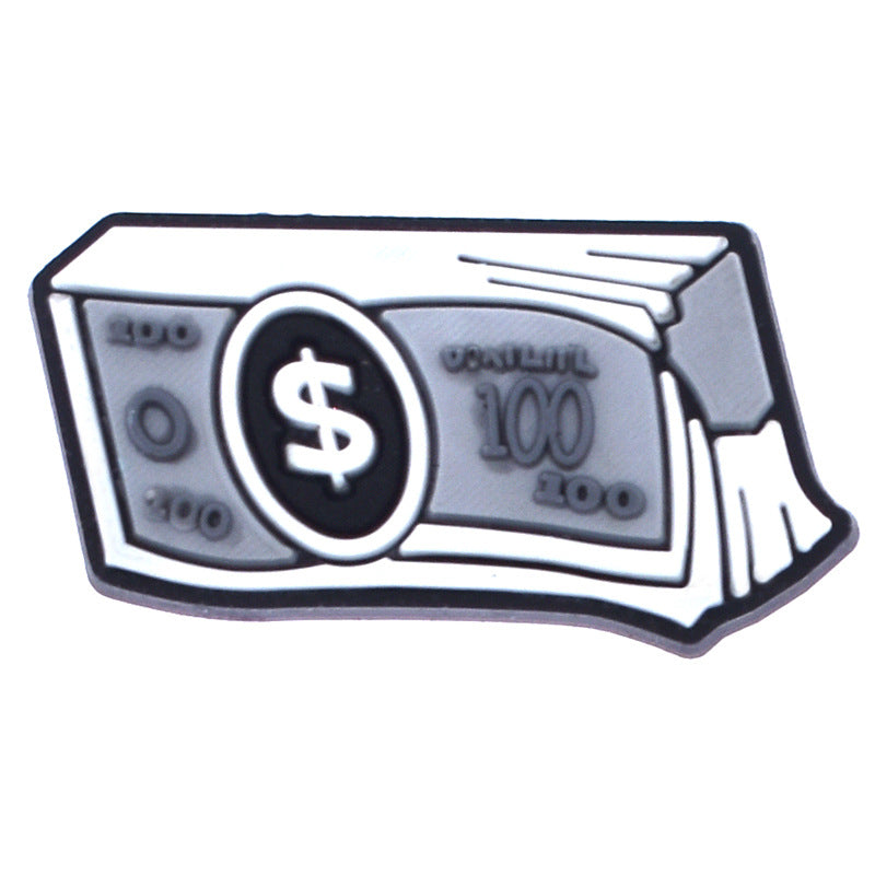 Money series bit coin USD crocs sticker/charm/jibbitz/gibit