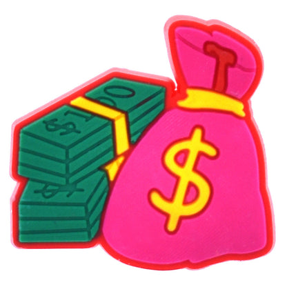 Money series bit coin USD crocs sticker/charm/jibbitz/gibit