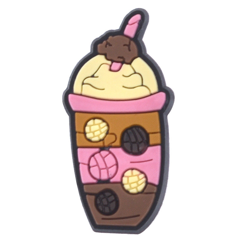 Milktea/drinks/icecream/bubbletea crocs sticker/charm/jibbitz/gibit