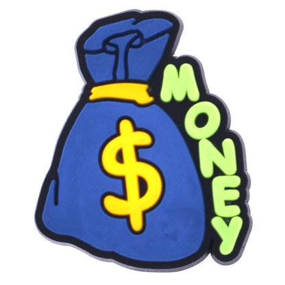 Money series bit coin USD crocs sticker/charm/jibbitz/gibit