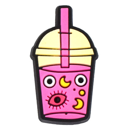 Milktea/drinks/icecream/bubbletea crocs sticker/charm/jibbitz/gibit