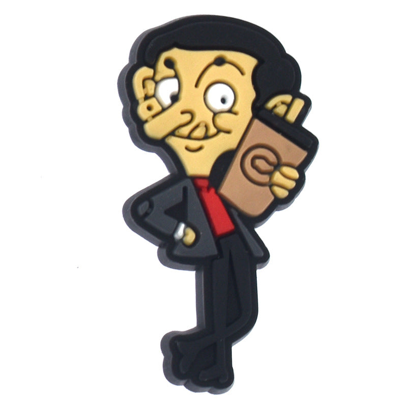 Mr.Bean cartoon crocs sticker/charm/jibbitz/gibit