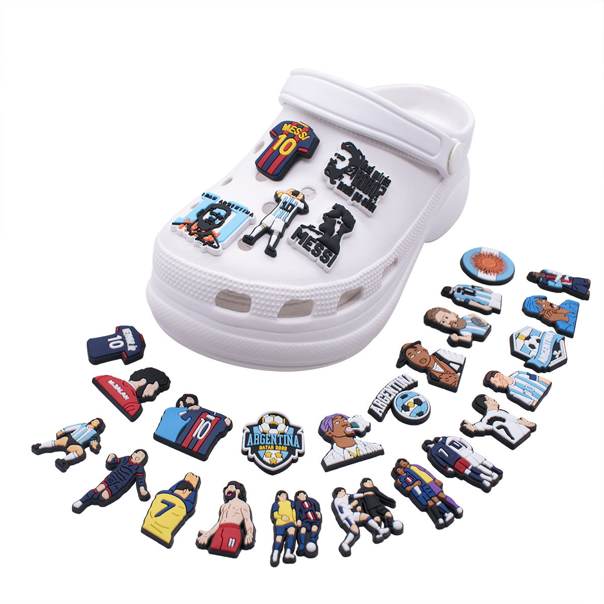 Sports football players / stars crocs sticker/charm/jibbitz/gibit