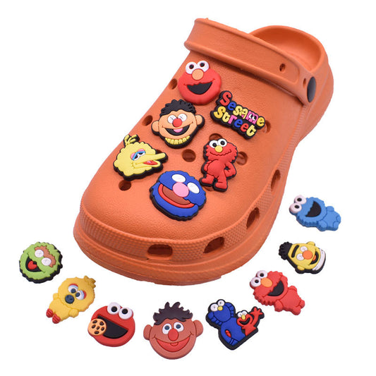 Sesame street cartoon crocs sticker/charm/jibbitz/gibit 2