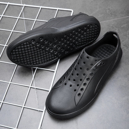 pvc waterproof soft and light weight men sneakers