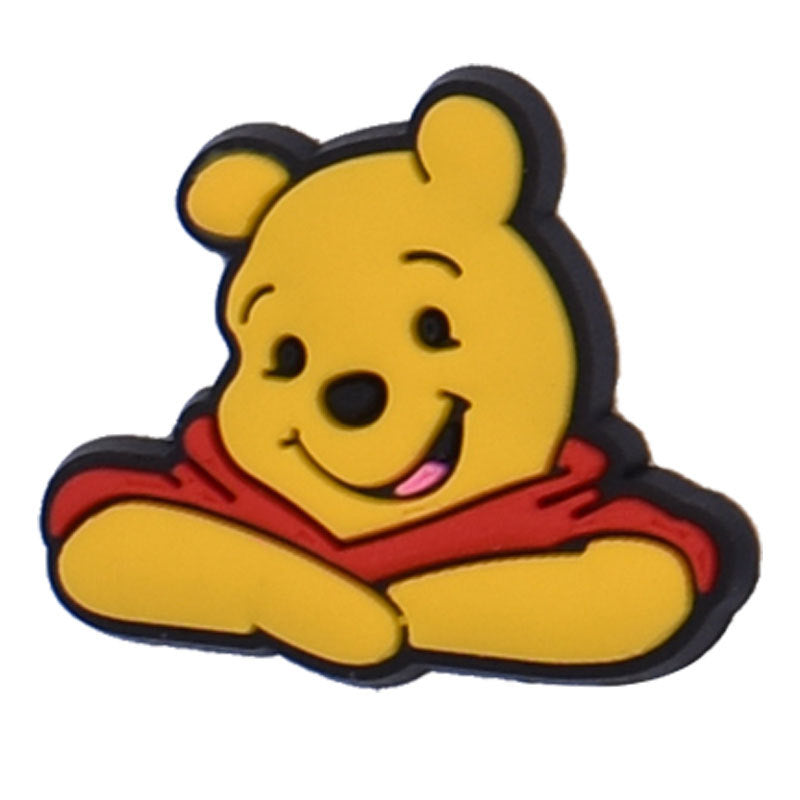 Winnie the pooh cartoon crocs sticker/charm/jibbitz/gibit