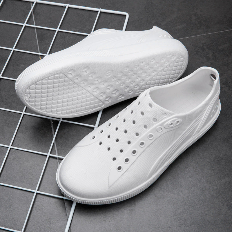 pvc waterproof soft and light weight men sneakers