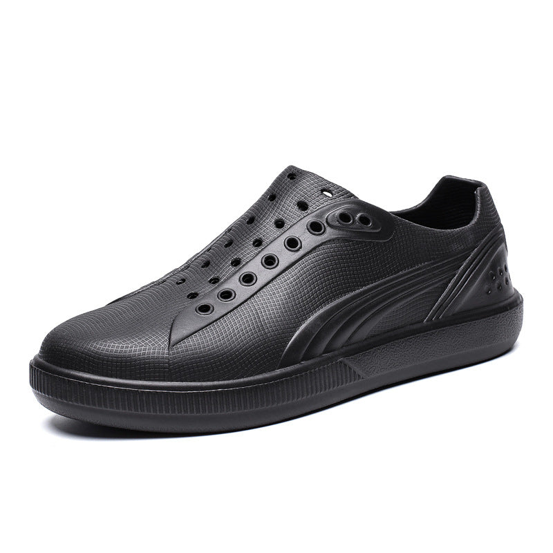 pvc waterproof soft and light weight men sneakers