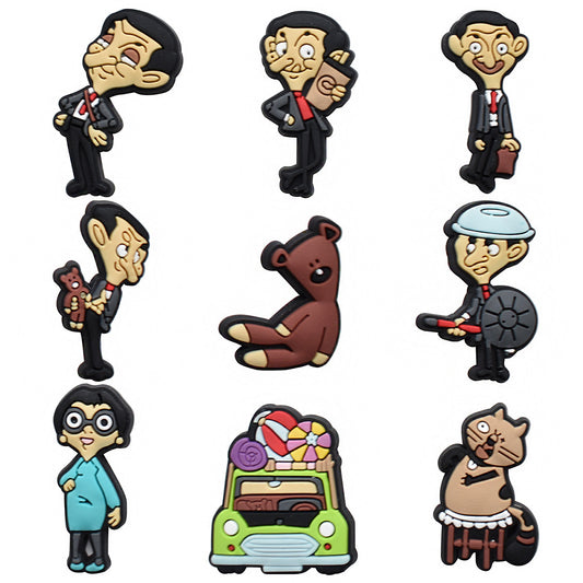 Mr.Bean cartoon crocs sticker/charm/jibbitz/gibit