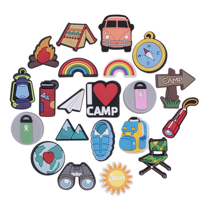 Outdoor/camping travel crocs sticker/charm/jibbitz/gibit