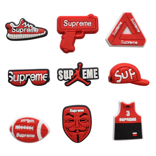 Supreme crocs sticker/charm/jibbitz/gibit