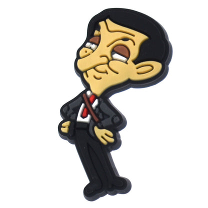 Mr.Bean cartoon crocs sticker/charm/jibbitz/gibit