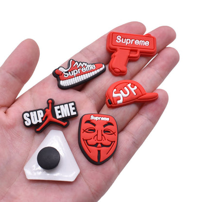 Supreme crocs sticker/charm/jibbitz/gibit