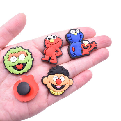 Sesame street cartoon crocs sticker/charm/jibbitz/gibit 2