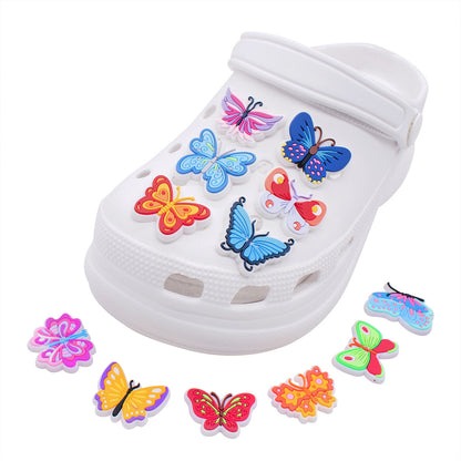 Colorized butterfly crocs sticker/charm/jibbitz/gibit