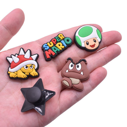 Super Mario cartoon crocs sticker/charm/jibbitz/gibit