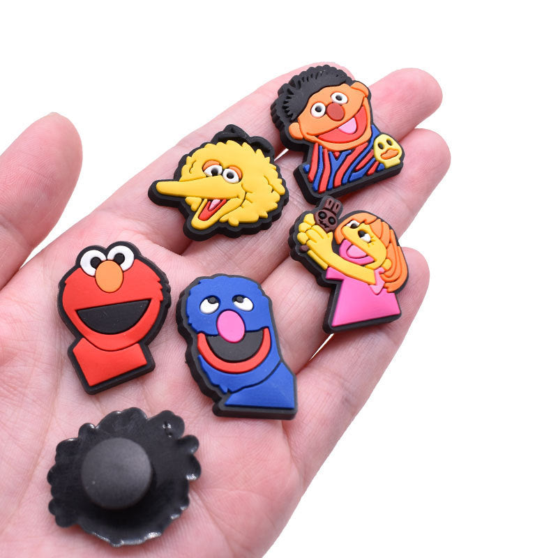 Sesame street cartoon crocs sticker/charm/jibbitz/gibit 1