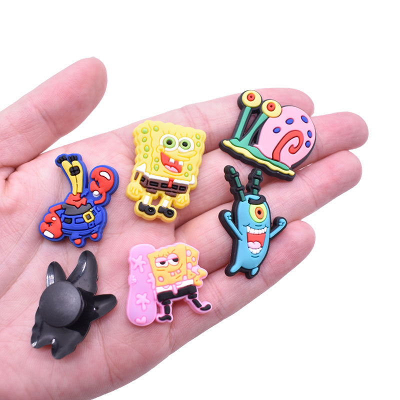 SpongeBob cartoon crocs sticker/charm/jibbitz/gibit 1