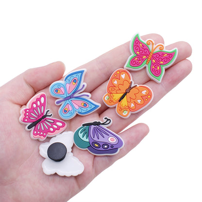 Colorized butterfly crocs sticker/charm/jibbitz/gibit