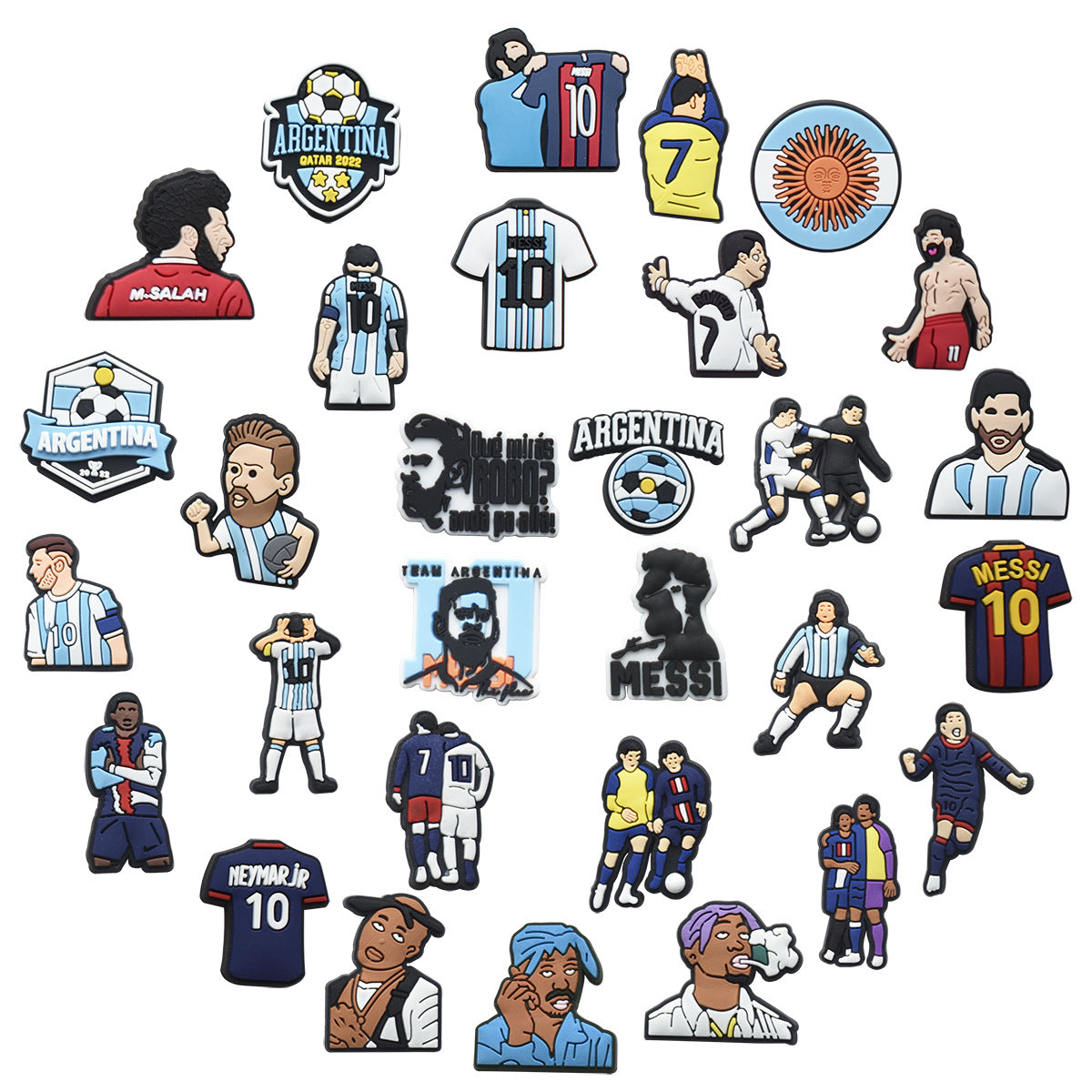 Sports football players / stars crocs sticker/charm/jibbitz/gibit