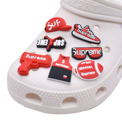 Supreme crocs sticker/charm/jibbitz/gibit