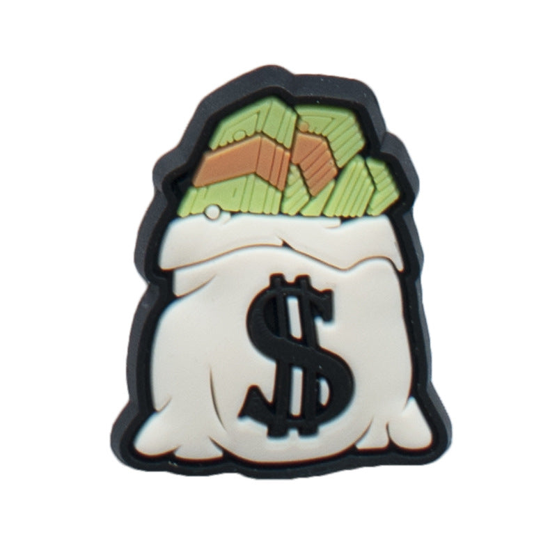 Money series bit coin USD crocs sticker/charm/jibbitz/gibit