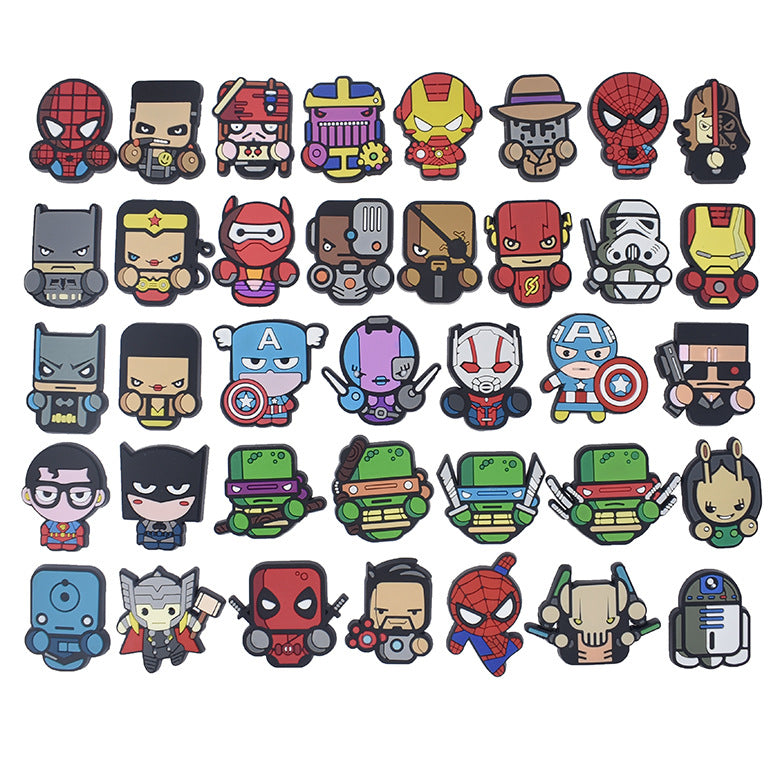 Avengers/super heros superman/spiderman/batman crocs sticker/charm/jibbitz/gibit 2